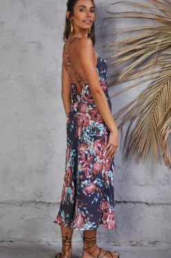 Height Of Glory Midi Dress Navy