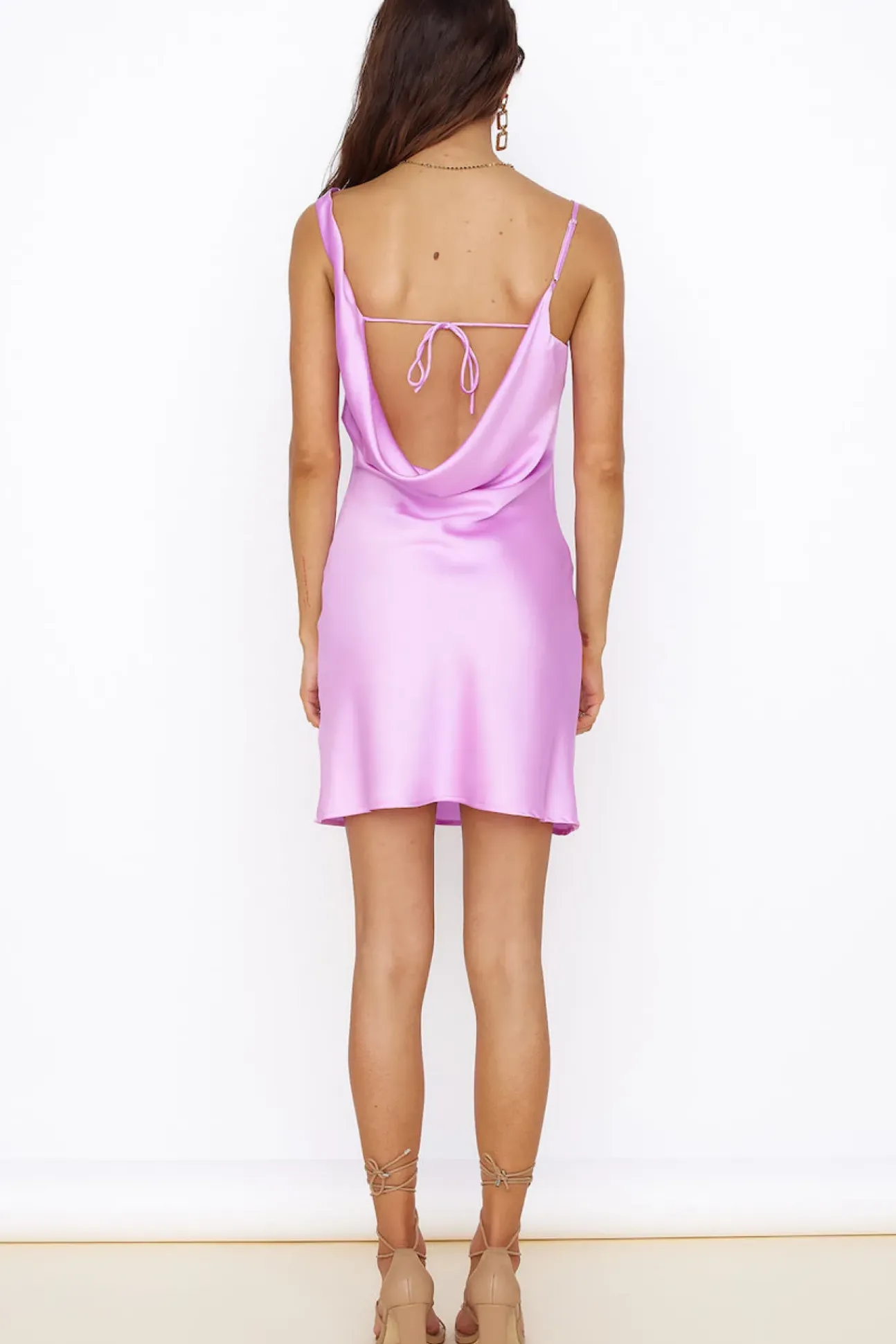 HELLO MOLLY Dreamy Date Night Mini Dress Lilac