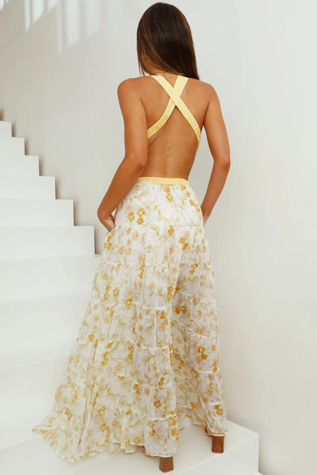 HELLO MOLLY Fashion Forward Maxi Dress Yellow