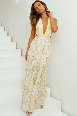 HELLO MOLLY Fashion Forward Maxi Dress Yellow