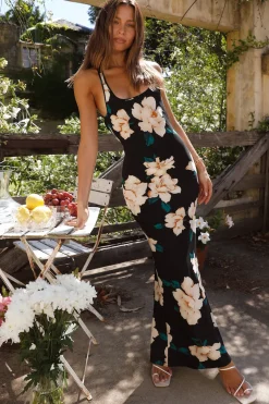 HELLO MOLLY From Dawn Maxi Dress Black