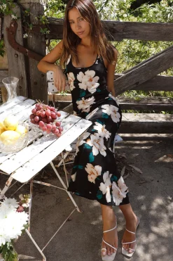 HELLO MOLLY From Dawn Maxi Dress Black