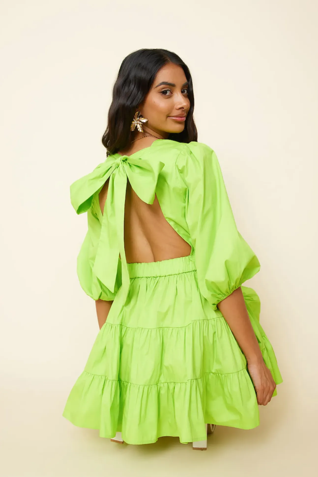 HELLO MOLLY Sweetest Treat Mini Dress Lime