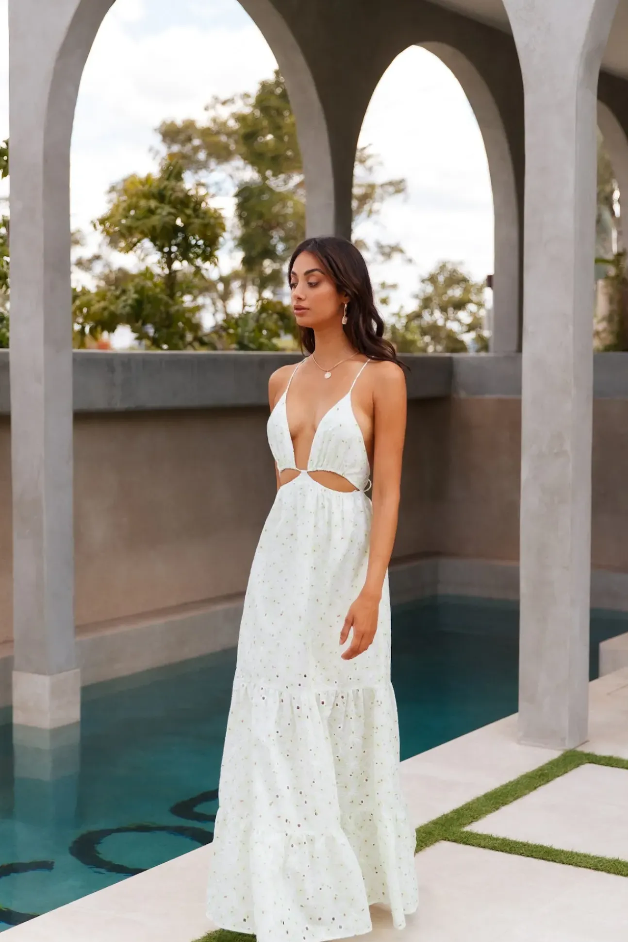 HELLO MOLLY Trust My Words Maxi Dress Green