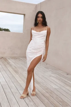HELLO MOLLY White Sand Oasis Maxi Dress Pink
