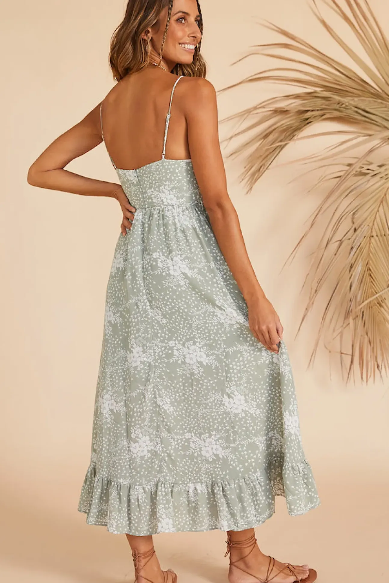 Holding On Maxi Dress Sage