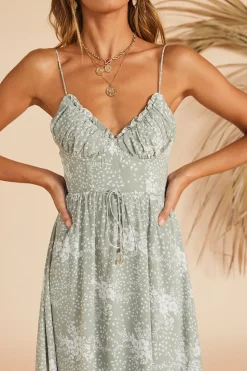Holding On Maxi Dress Sage