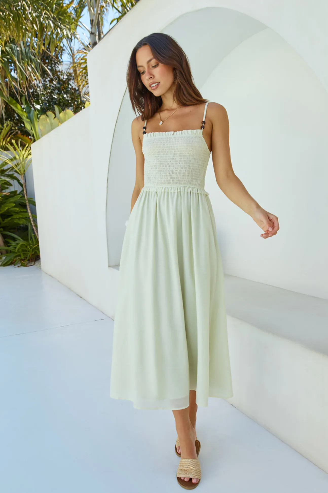 Honey Skies Maxi Dress Green