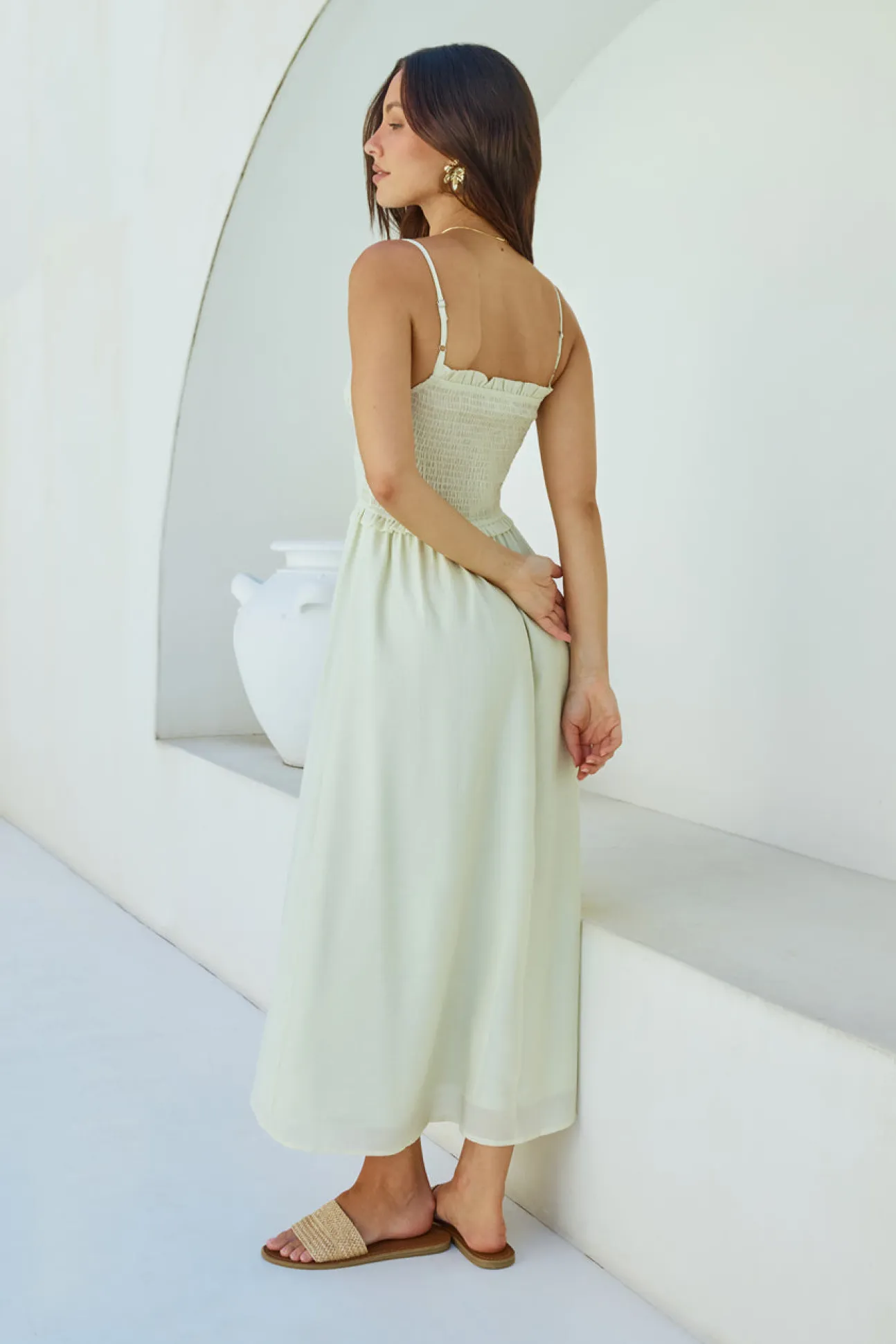 Honey Skies Maxi Dress Green