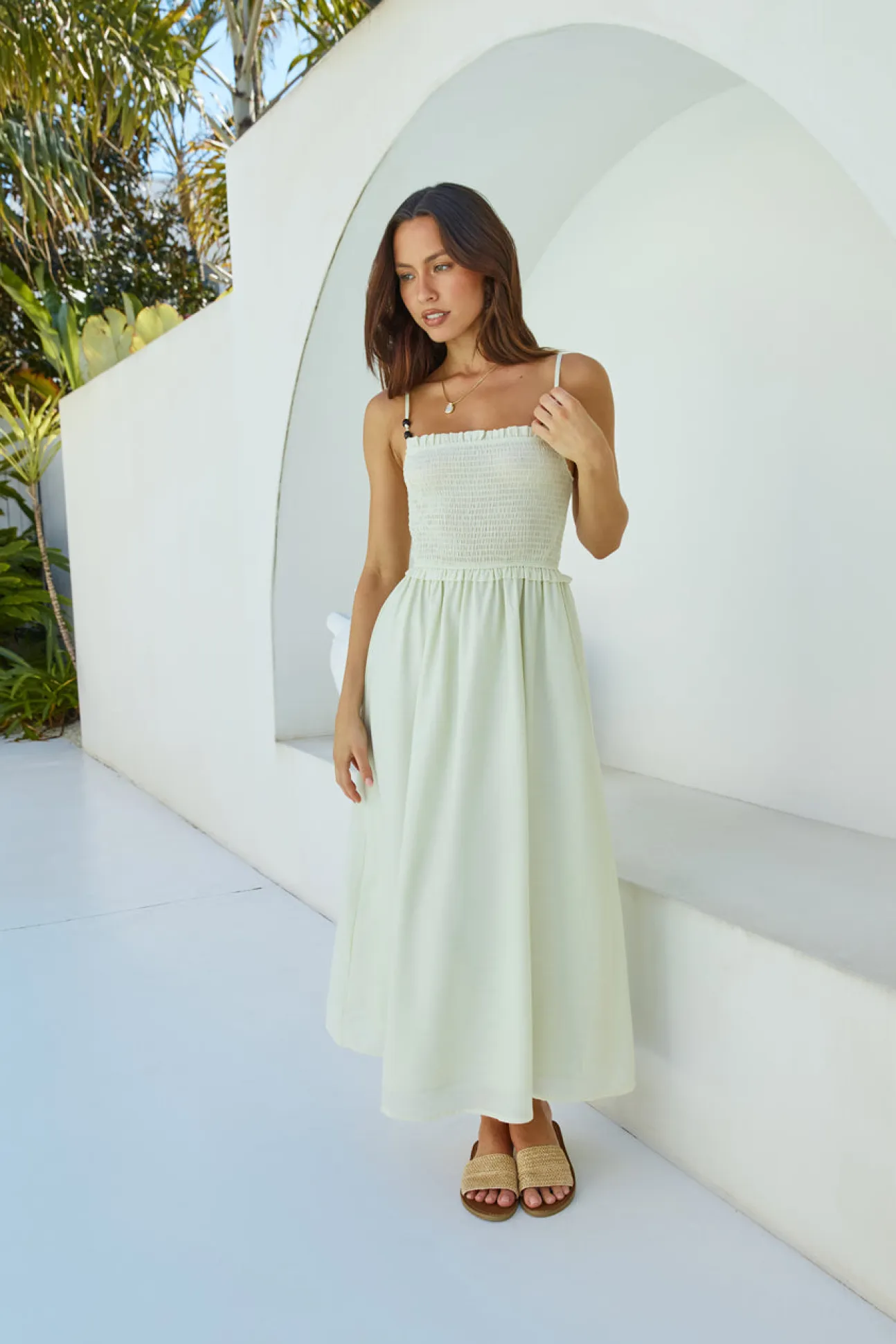 Honey Skies Maxi Dress Green