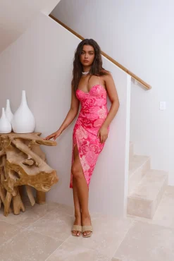 Ibiza Holiday Midi Dress Pink