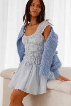 Ice Queen Knit Cardigan Blue