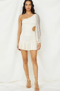 Indigo Dreamer Mini Dress Cream