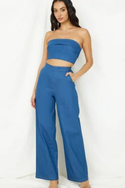 In Hindsight Crop Top Denim
