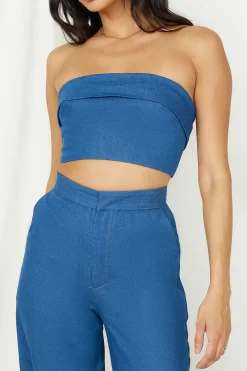 In Hindsight Crop Top Denim