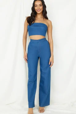 In Hindsight Crop Top Denim