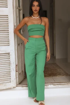 In Hindsight Crop Top Green
