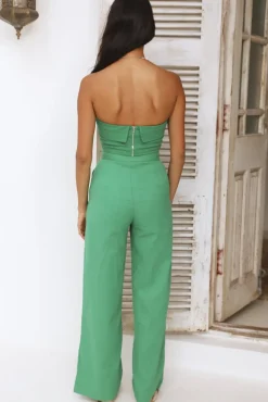 In Hindsight Crop Top Green