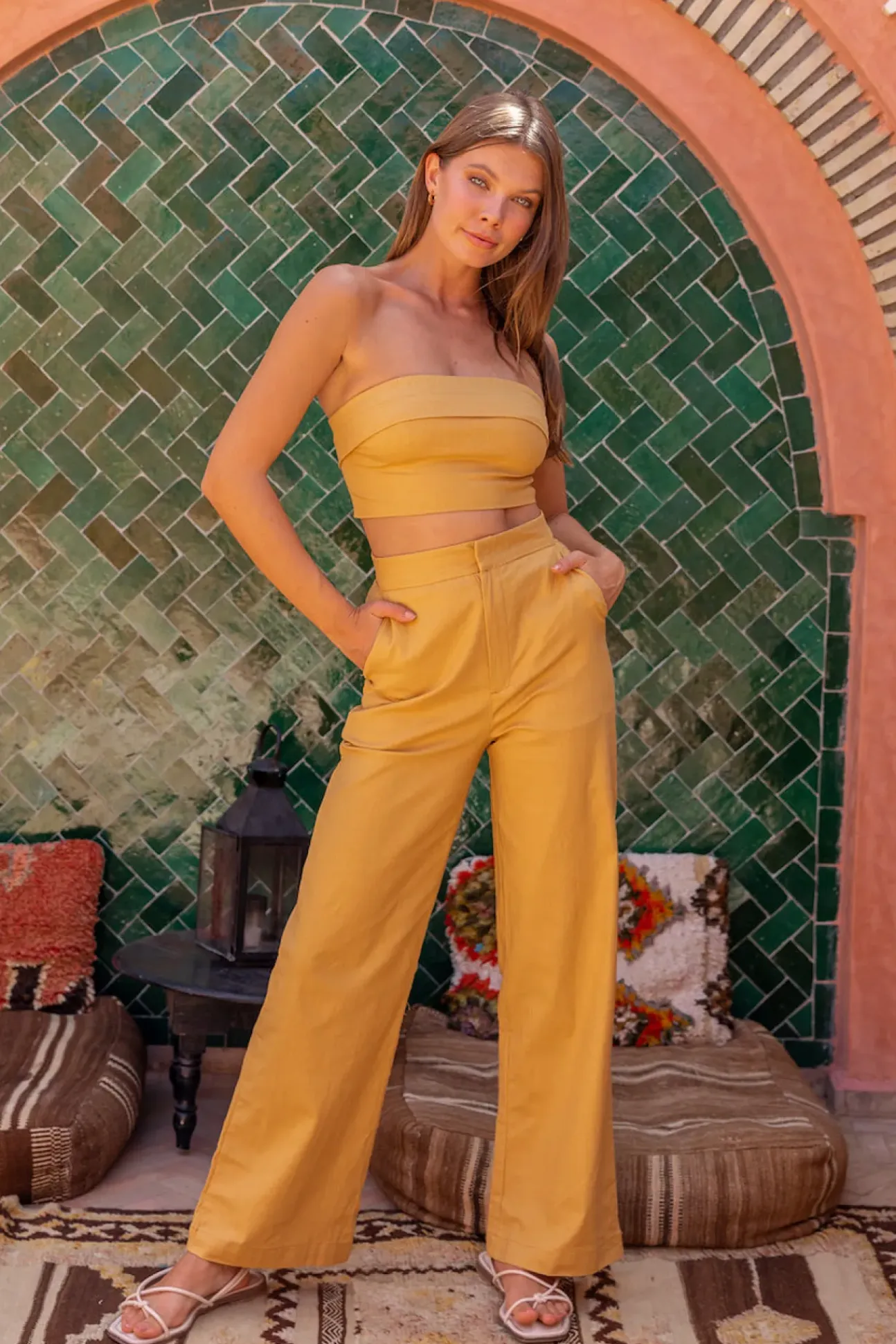 In Hindsight Pants Tan