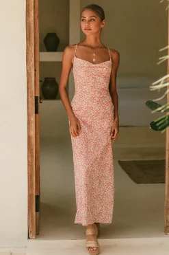 In The Air Maxi Dress Pink