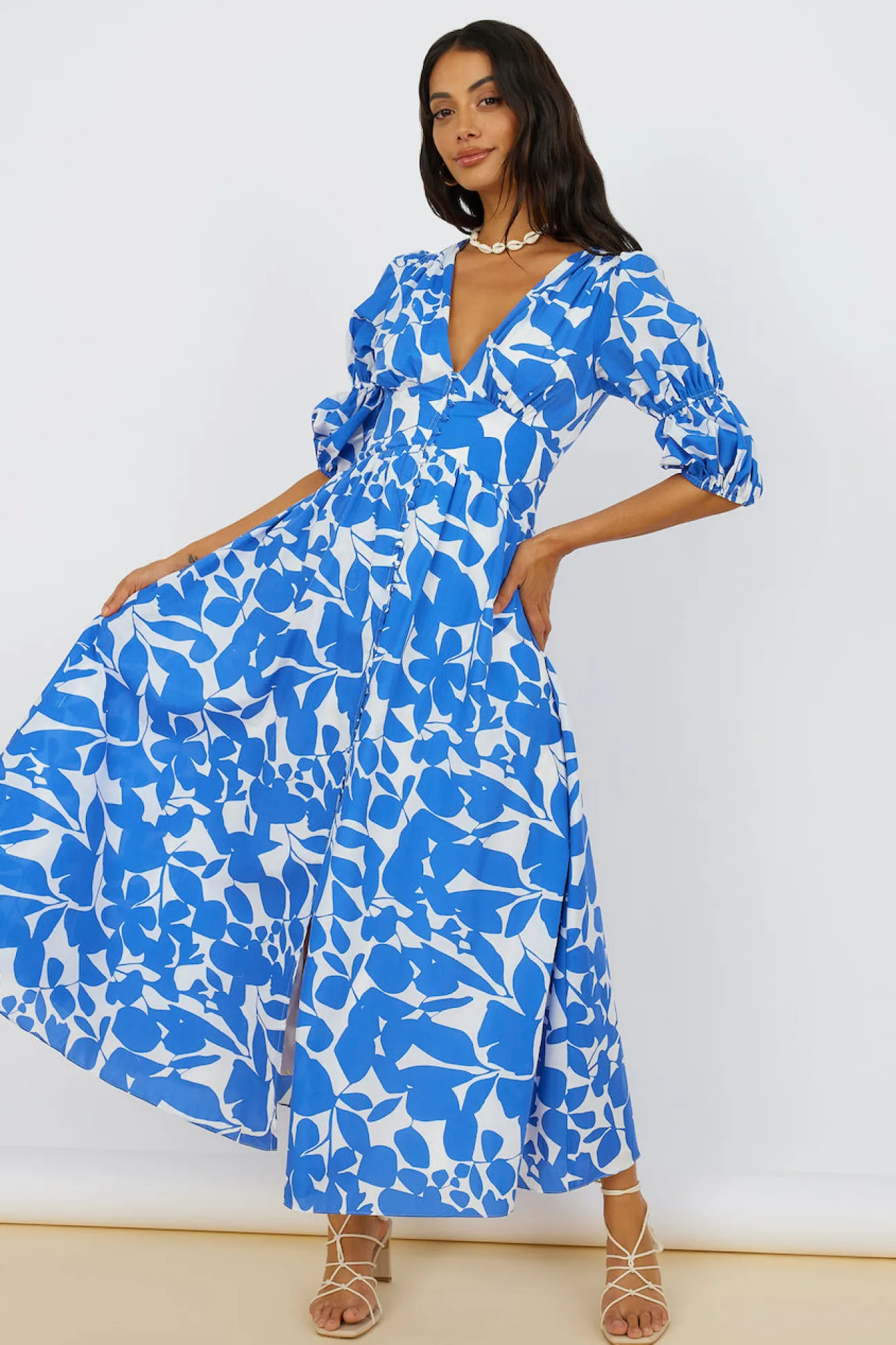 In The Cosmos Maxi Dress Blue