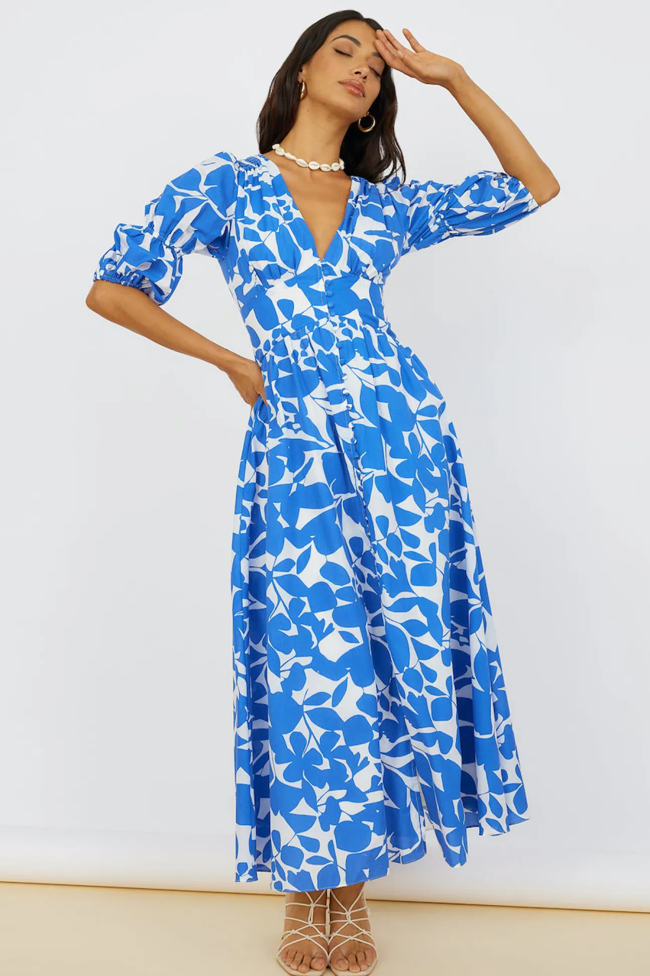 In The Cosmos Maxi Dress Blue