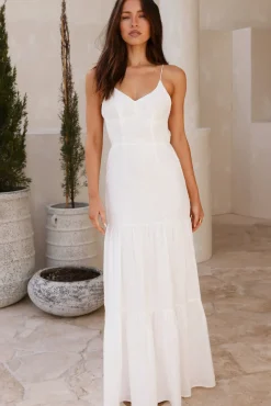 It's Warming Up Maxi Dress White