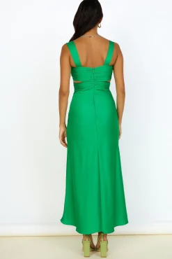 Ivy Grows Maxi Dress Green