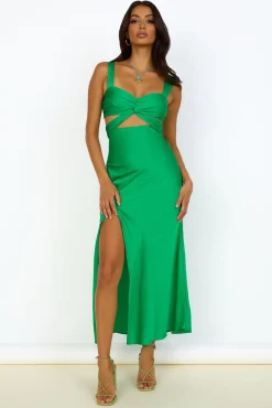 Ivy Grows Maxi Dress Green