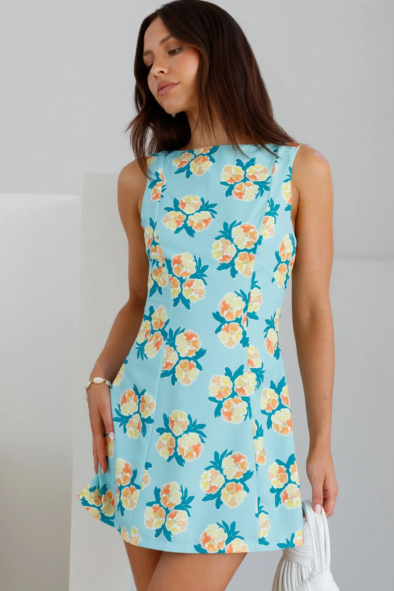 July Mini Dress Blue