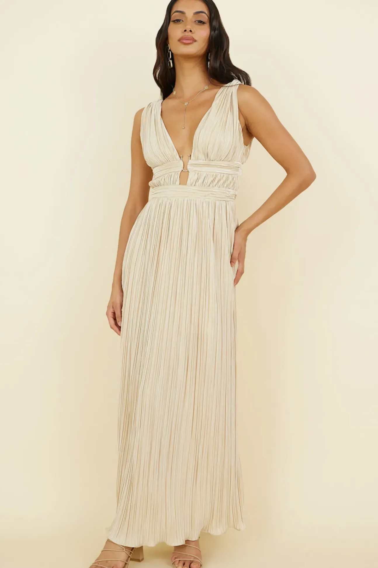Jupiter Calling Maxi Dress Beige