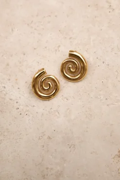 18k Gold Plated Around Cities Earrings Gold