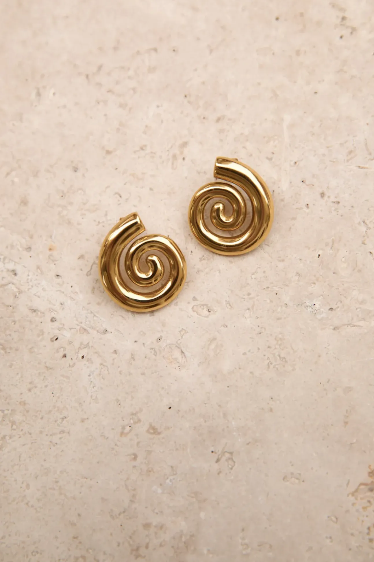 18k Gold Plated Around Cities Earrings Gold