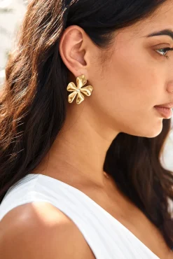 18k Gold Plated Blossom Love Earrings Gold