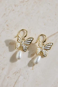 18K Gold Plated Butter Wings Earrings