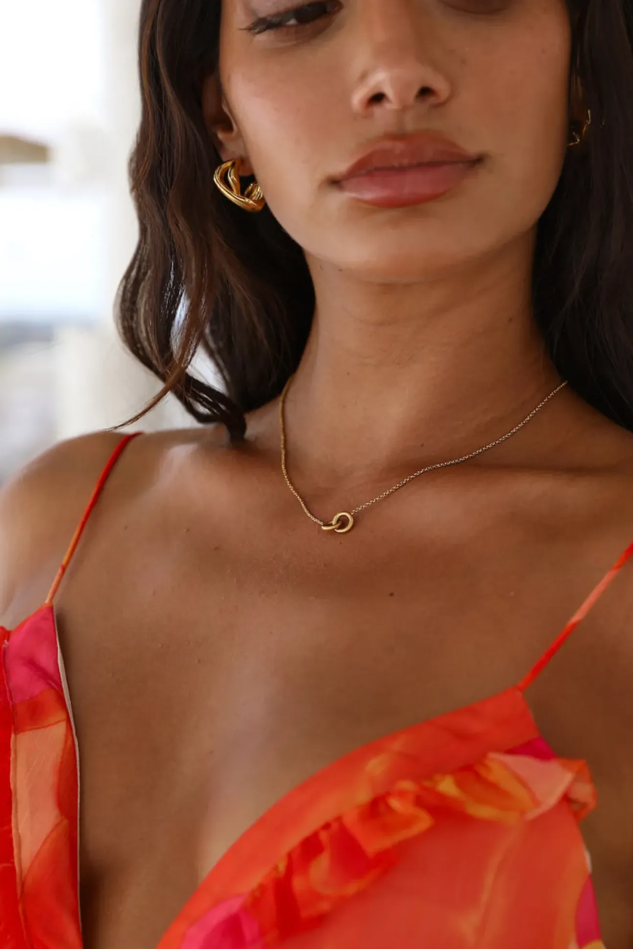 18k gold plated Caught In Destiny Necklace