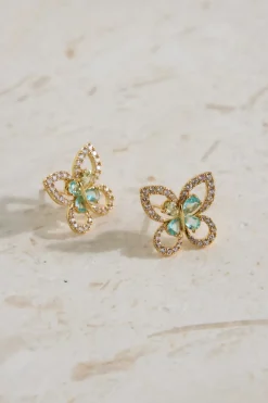 18K Gold Plated Flutter Away Earrings Gold