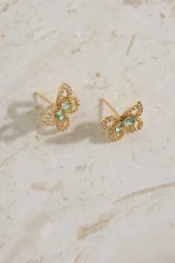 18K Gold Plated Flutter Away Earrings Gold