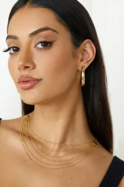 18k Gold Plated Goddess Past Necklace Gold