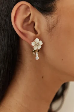 18K Gold Plated In Full Bloom Earrings Gold