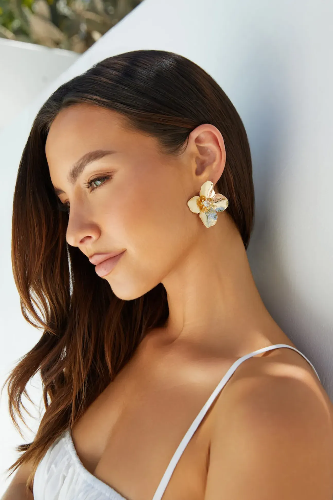 18K Gold Plated Open Heart Earrings Gold