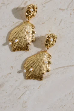 18K Gold Plated Pure Heart Earrings Gold