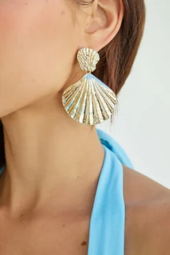 18K Gold Plated Sea Shine Earrings