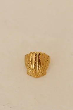 18K Gold Plated Shimmering Treasure Ring Gold