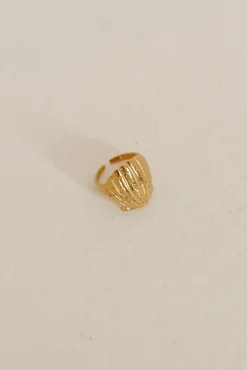 18K Gold Plated Shimmering Treasure Ring Gold