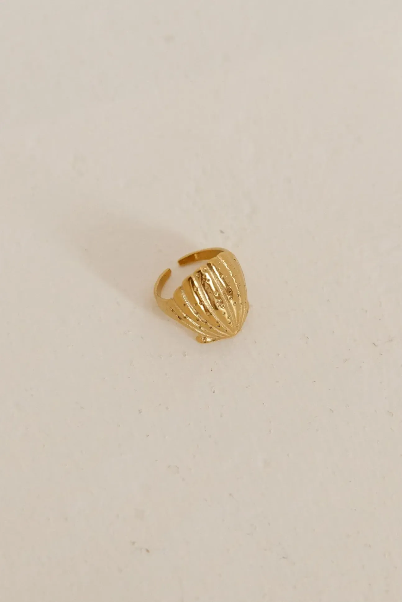 18K Gold Plated Shimmering Treasure Ring Gold