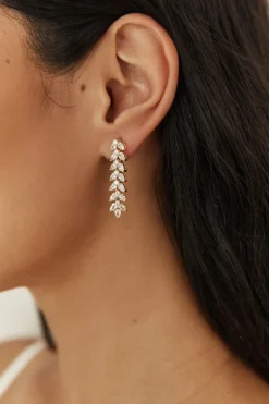 18K Gold Plated Shimmer Spark Earrings Gold