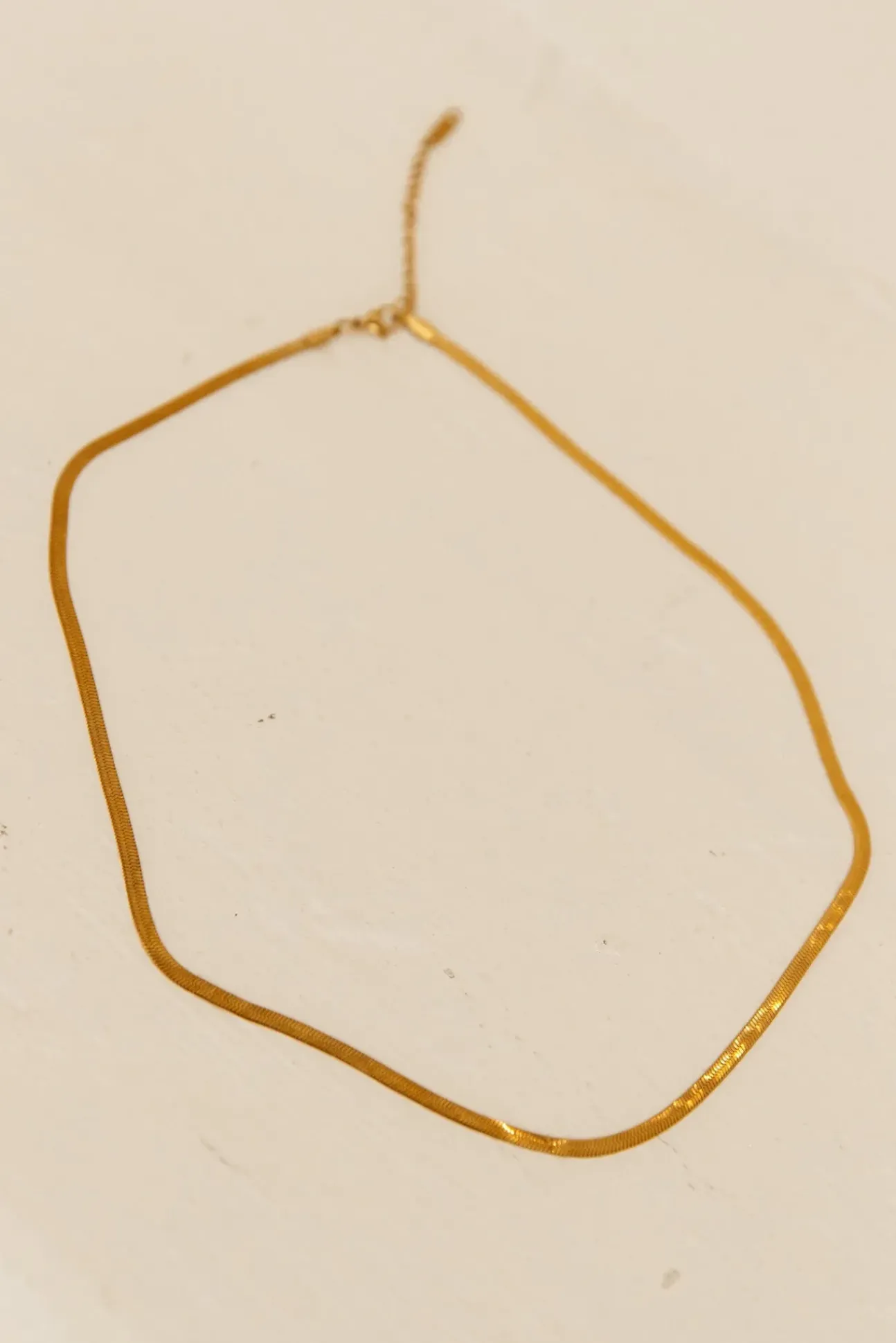 18k Gold Plated Sleek Snake Necklace Gold
