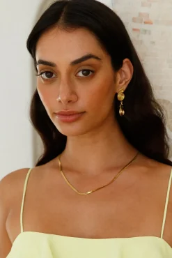 18k Gold Plated Sleek Snake Necklace Gold