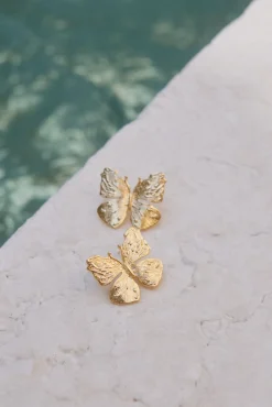 18k Gold Plated Spread Your Wings Earrings Gold